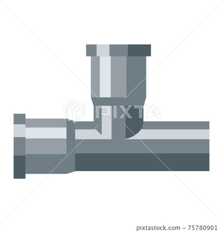 Illustration of pipe. Adversting icon or image for industry. 75780901