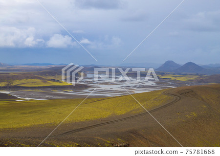 Landmannalaugar area landscape, Fjallabak Nature Reserve, Iceland 75781668
