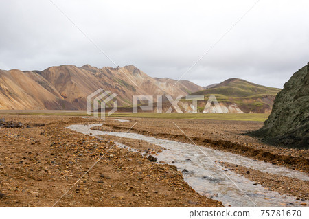 Landmannalaugar area landscape, Fjallabak Nature Reserve, Iceland 75781670