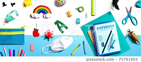 Back to school after Covid-19 theme Back to school after Covid-19 theme 75781803