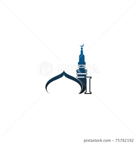 Letter I logo icon with mosque design illustration Letter I logo icon with mosque design illustration 75782192