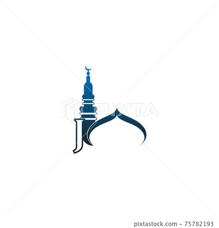 Letter J logo icon with mosque design illustration Letter J logo icon with mosque design illustration 75782193
