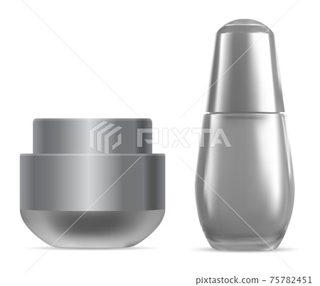 Cosmetic jar, cream container mockup, plastic box Cosmetic jar, cream container mockup, plastic box 75782451