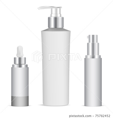 Serum dropper bottle. Eye skin care essence blank 75782452