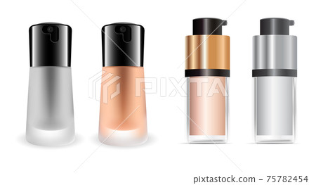 Cosmetic foundation cream bottle. Liquid concealer Cosmetic foundation cream bottle. Liquid concealer 75782454