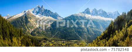French Alps and Chamonix Valley 75782548