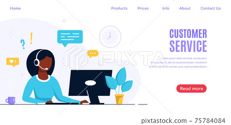 Woman with headphones and microphone with laptop 75784084