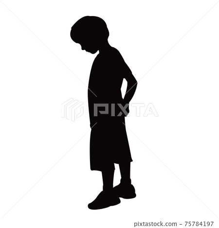 a child body silhouette vector a child body silhouette vector 75784197