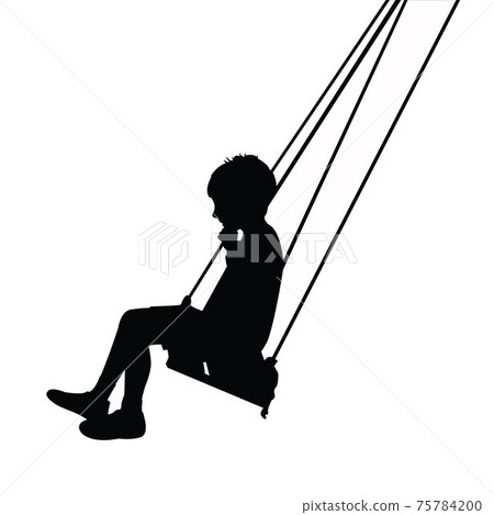 a child body silhouette vector a child body silhouette vector 75784200