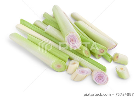 Fresh Lemongrass isolated on white background with clipping path and full depth of field Fresh Lemongrass isolated on white background with clipping path and full depth of field 75784897
