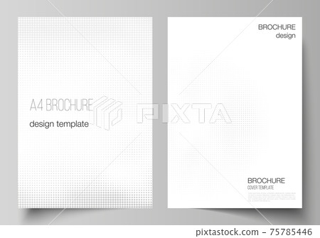 Vector layout of A4 cover mockups design templates for brochure, flyer layout, cover design, book design, brochure cover. Halftone effect decoration with dots. Dotted pattern for grunge decoration. Vector layout of A4 cover mockups design templates for brochure, flyer layout, cover design, book design, brochure cover. Halftone effect decoration with dots. Dotted pattern for grunge decoration. 75785446