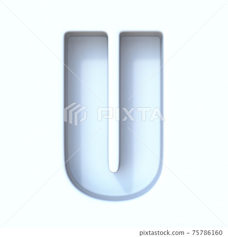 White hole shadow font Letter U 3D - Stock Illustration [75786160] - PIXTA