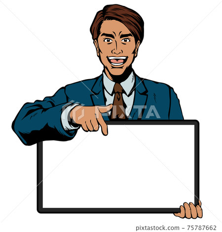 American comic style Japanese male business male pose panel 75787662