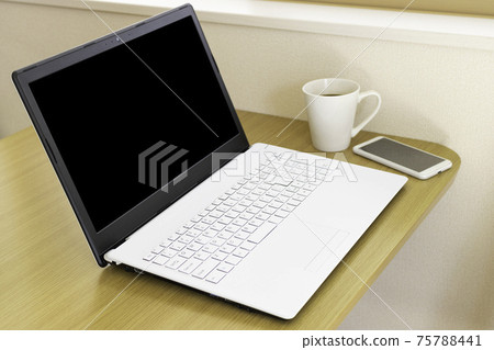 Image of working from home using a laptop computer 75788441
