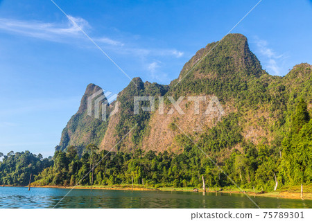 Cheow Lan lake in Thailand Cheow Lan lake in Thailand 75789301