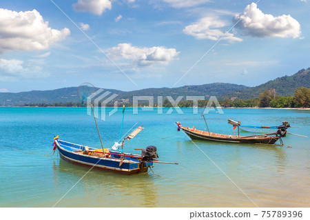 Fishing Boat on Samui Fishing Boat on Samui 75789396