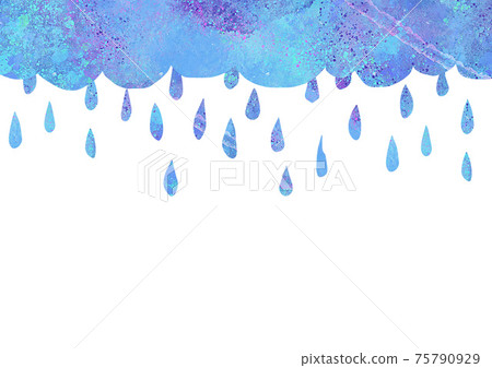 Rainy season June watercolor stencil background... - Stock Illustration  [75790929] - PIXTA