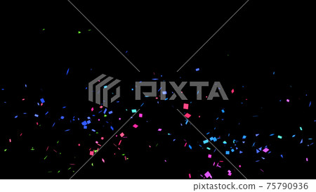 五彩紙屑餅乾黑色背景CG背景壁紙 75790936
