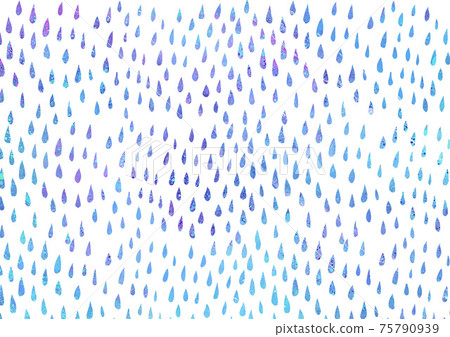 雨季六月水彩模具背景材料圖標雨滴滴雨天 75790939