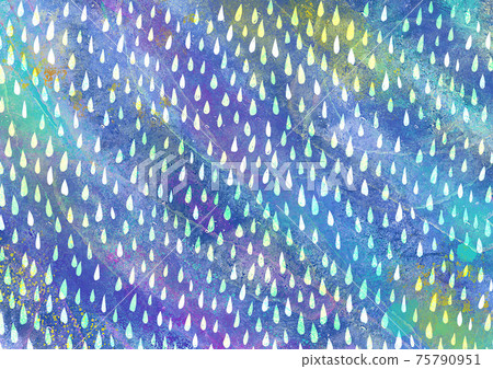 雨季六月水彩模具背景材料圖標雨滴滴雨天 插圖素材 圖庫