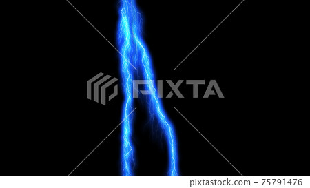 Lightning thunder, electric shock, lightning strike, blue CG background wallpaper Lightning thunder, electric shock, lightning strike, blue CG background wallpaper 75791476