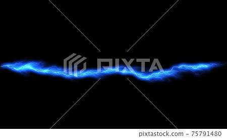 雷電，電擊，雷擊，藍色CG背景壁紙 75791480
