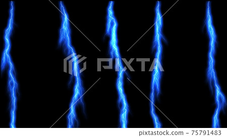 Lightning thunder, electric shock, lightning strike, blue CG background wallpaper Lightning thunder, electric shock, lightning strike, blue CG background wallpaper 75791483