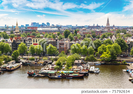 Panoramic view of Amsterdam Panoramic view of Amsterdam 75792634