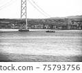 可以感受到單色氣氛的明石海峽大橋 75793756