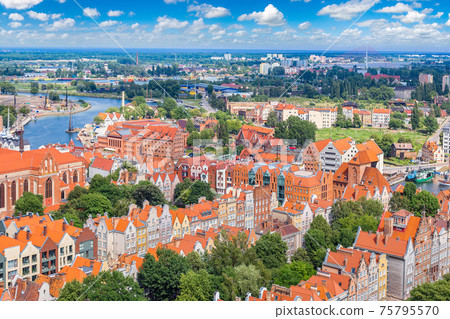Gdansk, aerial view, Poland 75795570