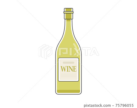 一瓶白葡萄酒的插圖 75796055
