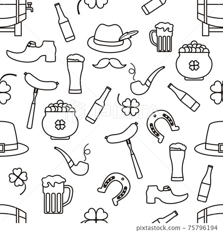 Vector Pattern St. Patrick's Day Ireland Irish Vector Pattern St. Patrick's Day Ireland Irish 75796194