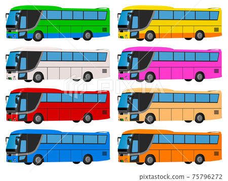 Sightseeing bus highway bus illustration icon Sightseeing bus highway bus illustration icon 75796272
