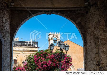 Church of Saint Augustine on 9th April square, Taormina, Italy Church of Saint Augustine on 9th April square, Taormina, Italy 75797772