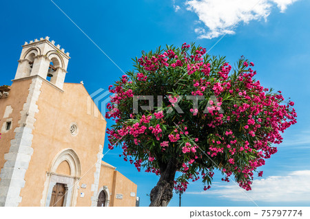 Church of Saint Augustine on 9th April square, Taormina, Italy Church of Saint Augustine on 9th April square, Taormina, Italy 75797774