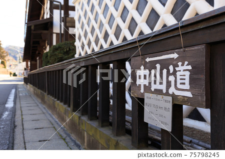 Nagano Old Nakasendo_Shimosuwa-shuku scenery Nagano Old Nakasendo_Shimosuwa-shuku scenery 75798245