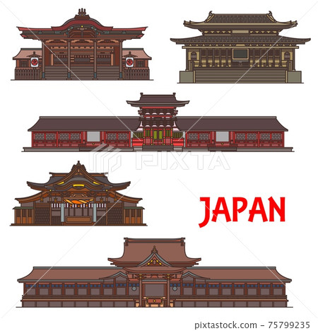 Japan travel, temples and architecture landmarks Japan travel, temples and architecture landmarks 75799235