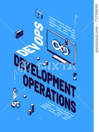 Vector poster of DevOps, development operations Vector poster of DevOps, development operations 75799699