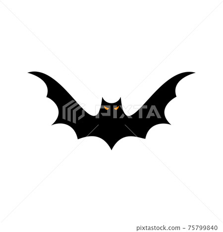 Halloween black bats fly silhouette isolated on white background. Vector illustration. Halloween black bats fly silhouette isolated on white background. Vector illustration. 75799840