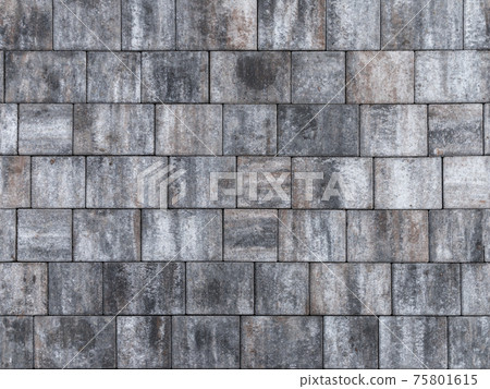 Gray paving slabs, street paving. Seamless texture 75801615