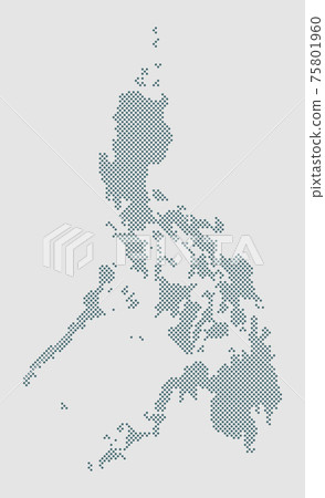 Creative vector country Philippines map made of dots Creative vector country Philippines map made of dots 75801960