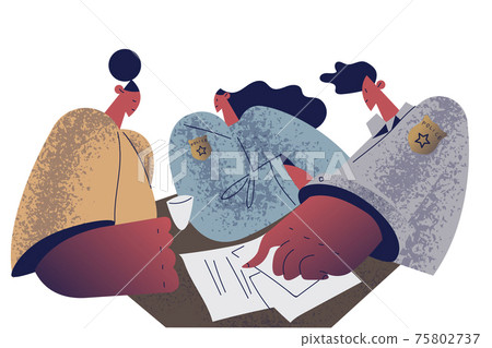 Arrest, prison, interrogate concept 75802737