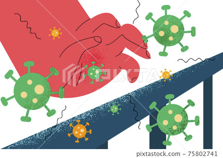 COVID-19, bacteria, coronavirus concept 75802741