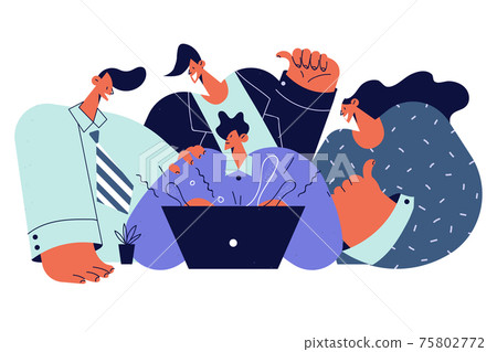Teamwork, cooperation, business group concept 75802772