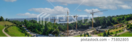 Top view of Kiev, Ukraine 75802805