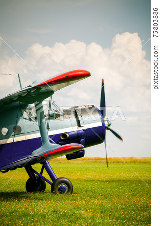 Retro sport airplane Retro sport airplane 75803886