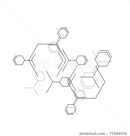 Modern flat design. Vector seamless pattern. Internet connection network high digital technology. Geometric texture background. Abstract wallpaper 75804938