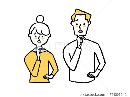 Two men and women who are having trouble answering 01 75804941
