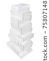 column made of white cardboard boxes 75807148