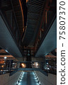 Scenery under the overpass Night view 75807370